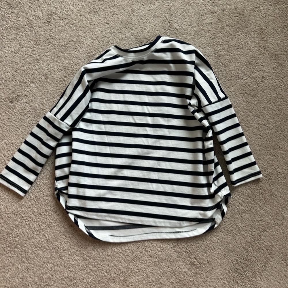 Sailor striped anchor sweater 3/4 sleeve